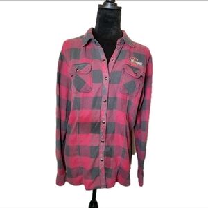 Harley Davidson Button Up Shirt XL Distressed/Faded Grunge Bikercore